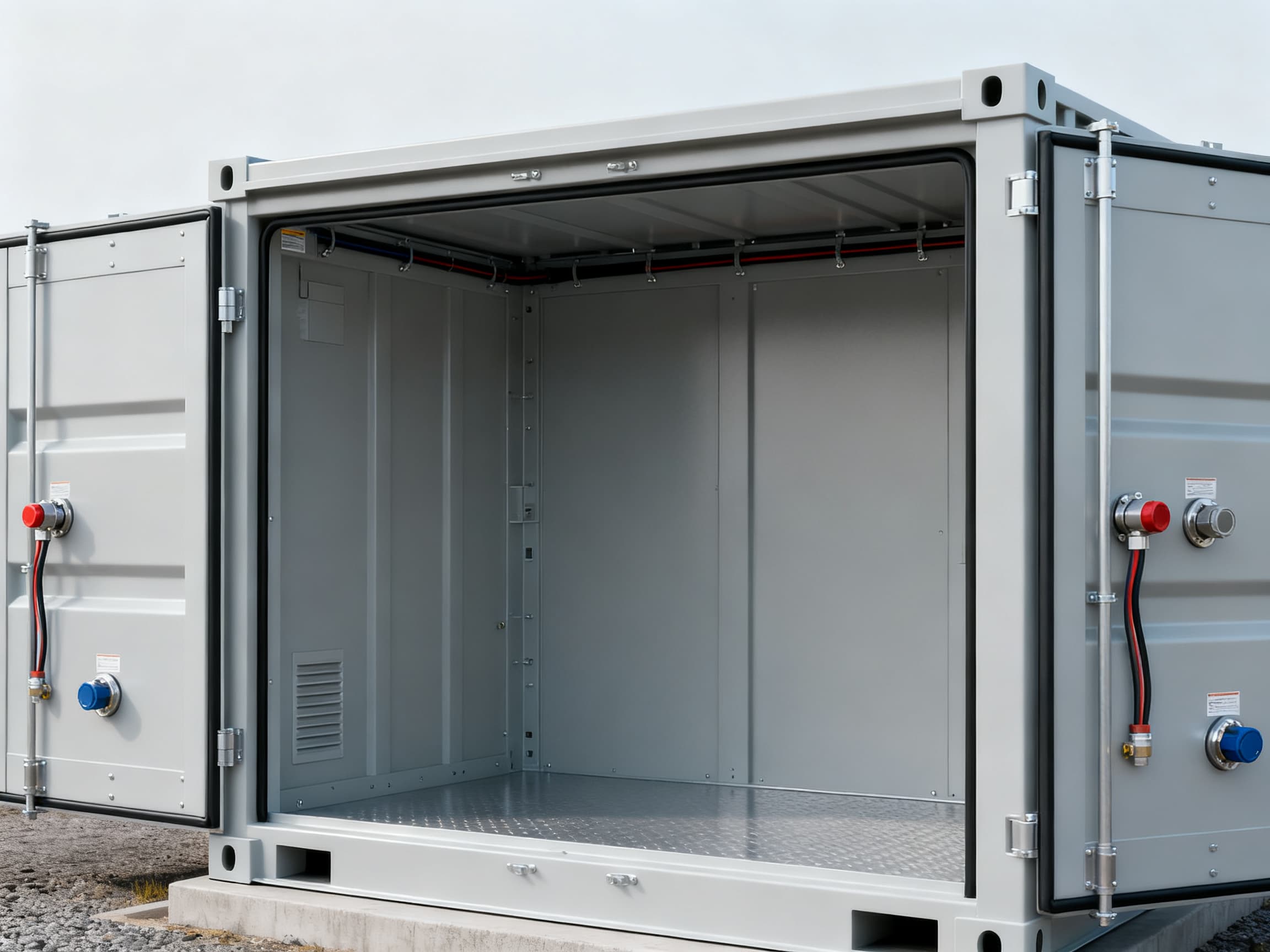 Empty outdoor energy storage enclosure cabinet kit